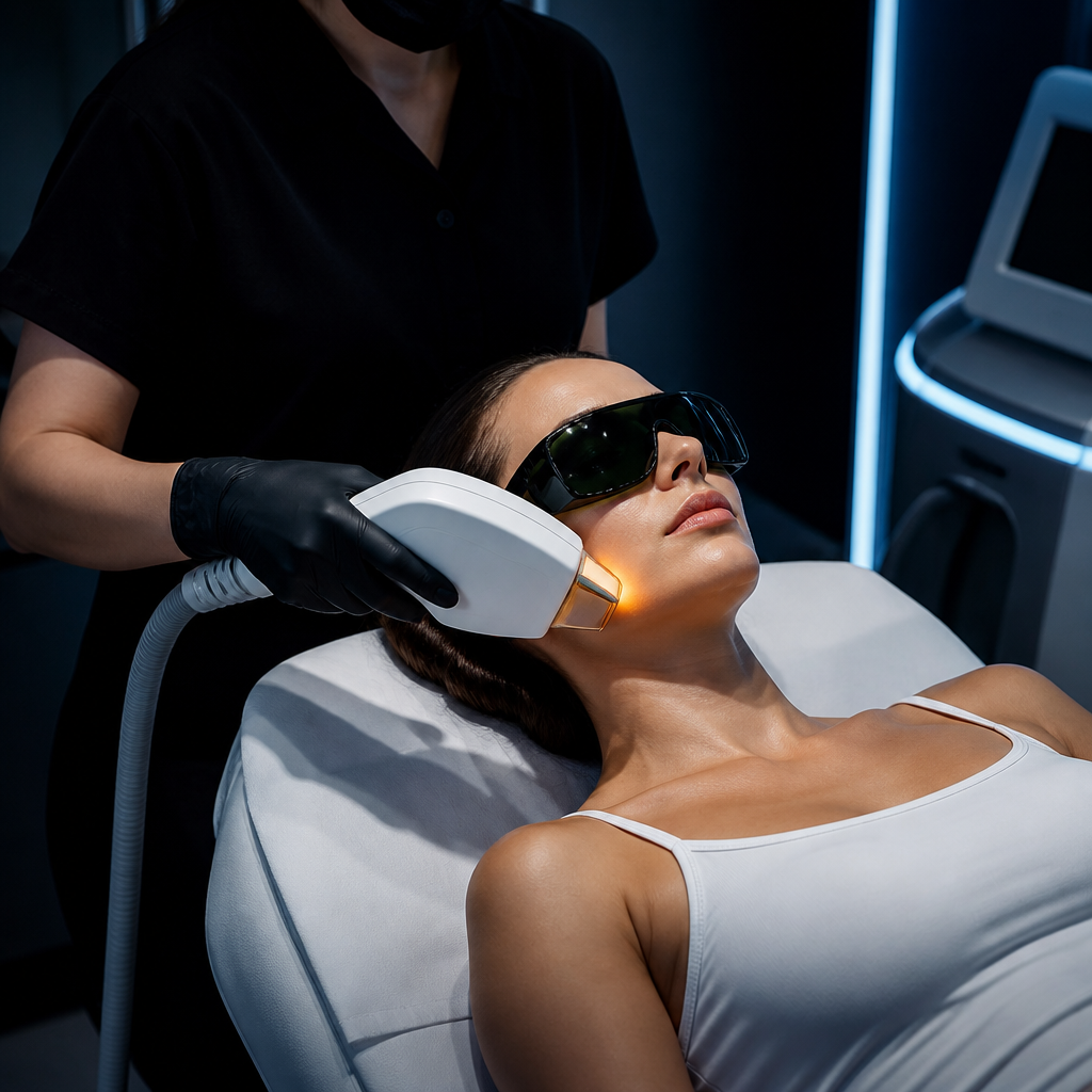 Quy trình điều trị laser da liễu với nhiều bước rõ ràng