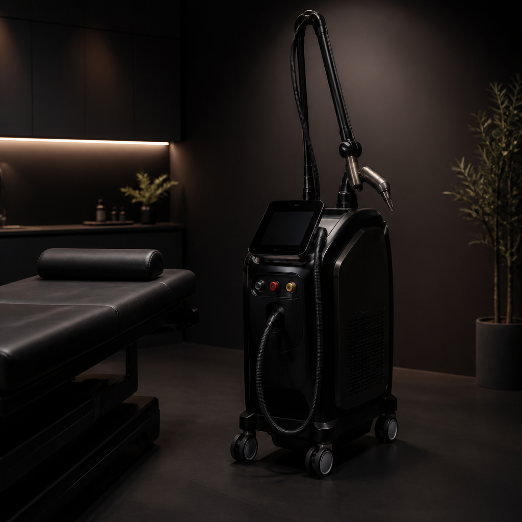 Minh họa các loại máy laser trị mụn hiện đại tại Derma Laser Clinics