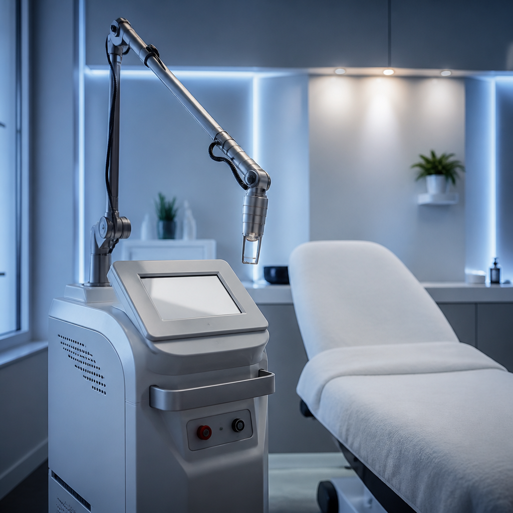 Máy laser điều trị da công nghệ cao trong phòng khám da liễu