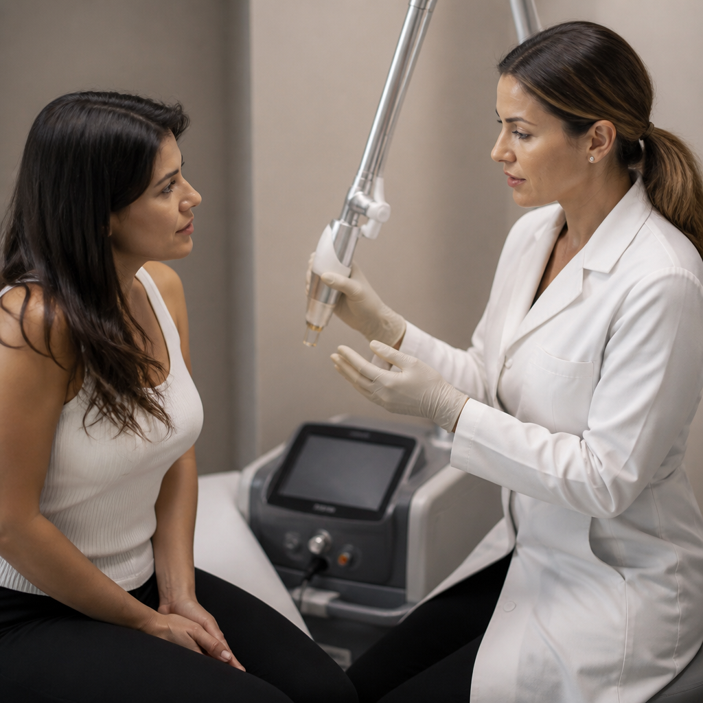 quy trình tư vấn triệt lông laser tại phòng khám da liễu