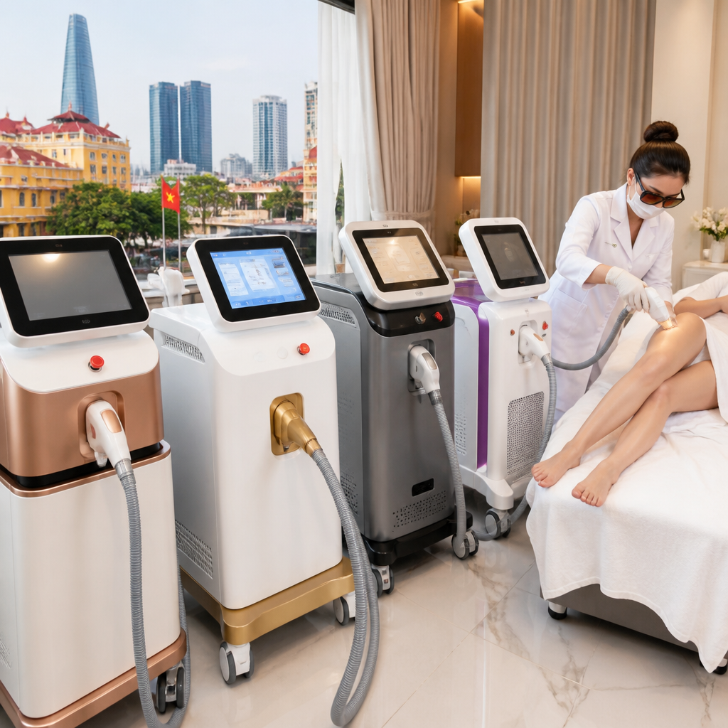 So sánh các công nghệ triệt lông laser phổ biến nhất năm 2026 như Diode, Alexandrite và IPL