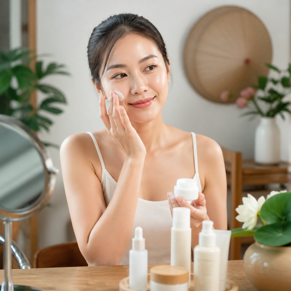 Khách hàng thực hiện chăm sóc da tại nhà theo hướng dẫn sau điều trị
