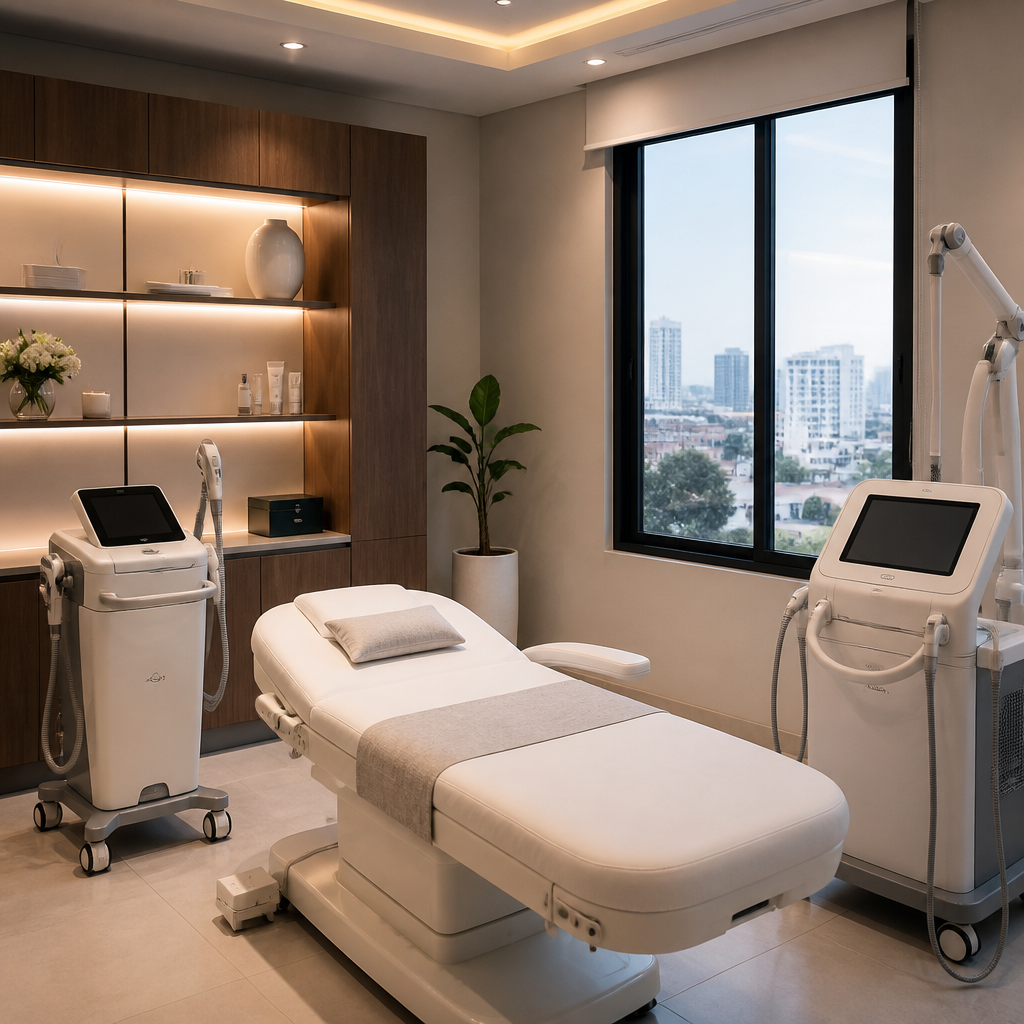 Phòng điều trị da hiện đại tại phòng khám da liễu