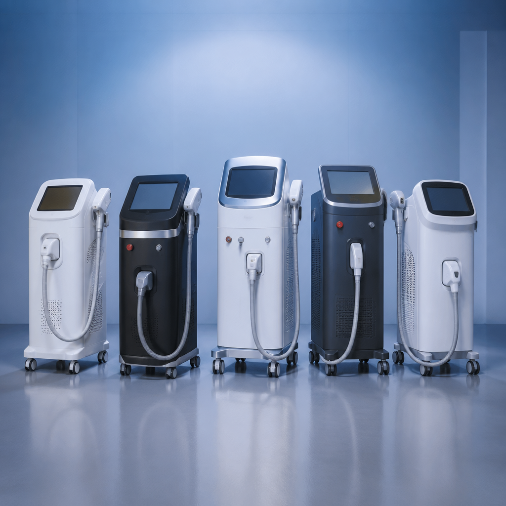 Hình ảnh so sánh các máy triệt lông laser vĩnh viễn
