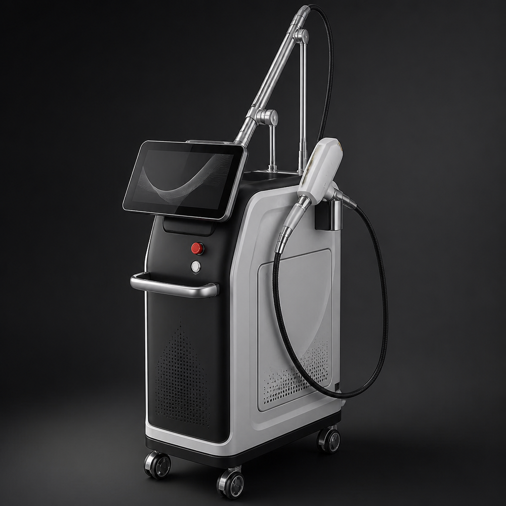 Máy điều trị laser hiện đại trong phòng khám da liễu