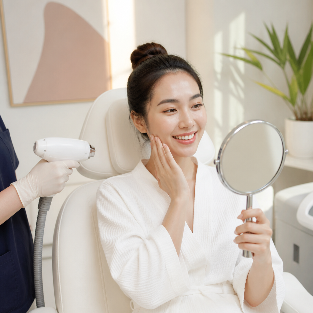 Khách hàng hài lòng sau liệu trình điều trị da tại Derma Laser Clinics